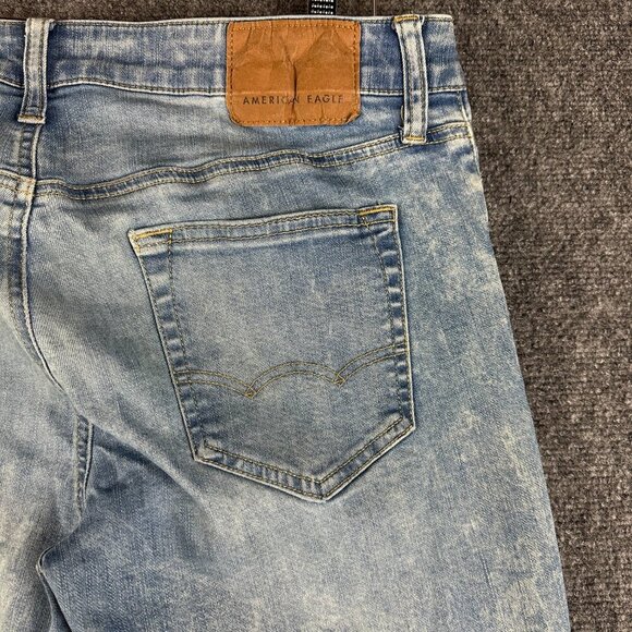American Eagle Jeans Mens 31 Next Level Flex Cotton Stretch Pockets Tapered Leg - Picture 7 of 7